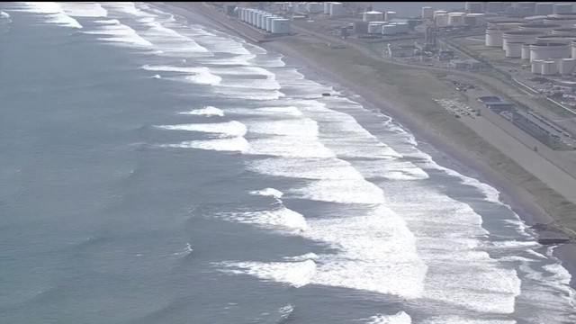 ロシア地震の影響で発令された津波警報後、日本に最初の巨大波が到達